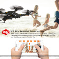 SJY-TK116W plegable Selfie Drone 2.4G 4CH 6 ejes FPV Quadcopter con 2MP WiFi Gran angular cámara RC Drone VS XS809W